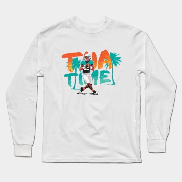 Tua Tagovailoa tua time tee t-shirt Long Sleeve T-Shirt by goderslim